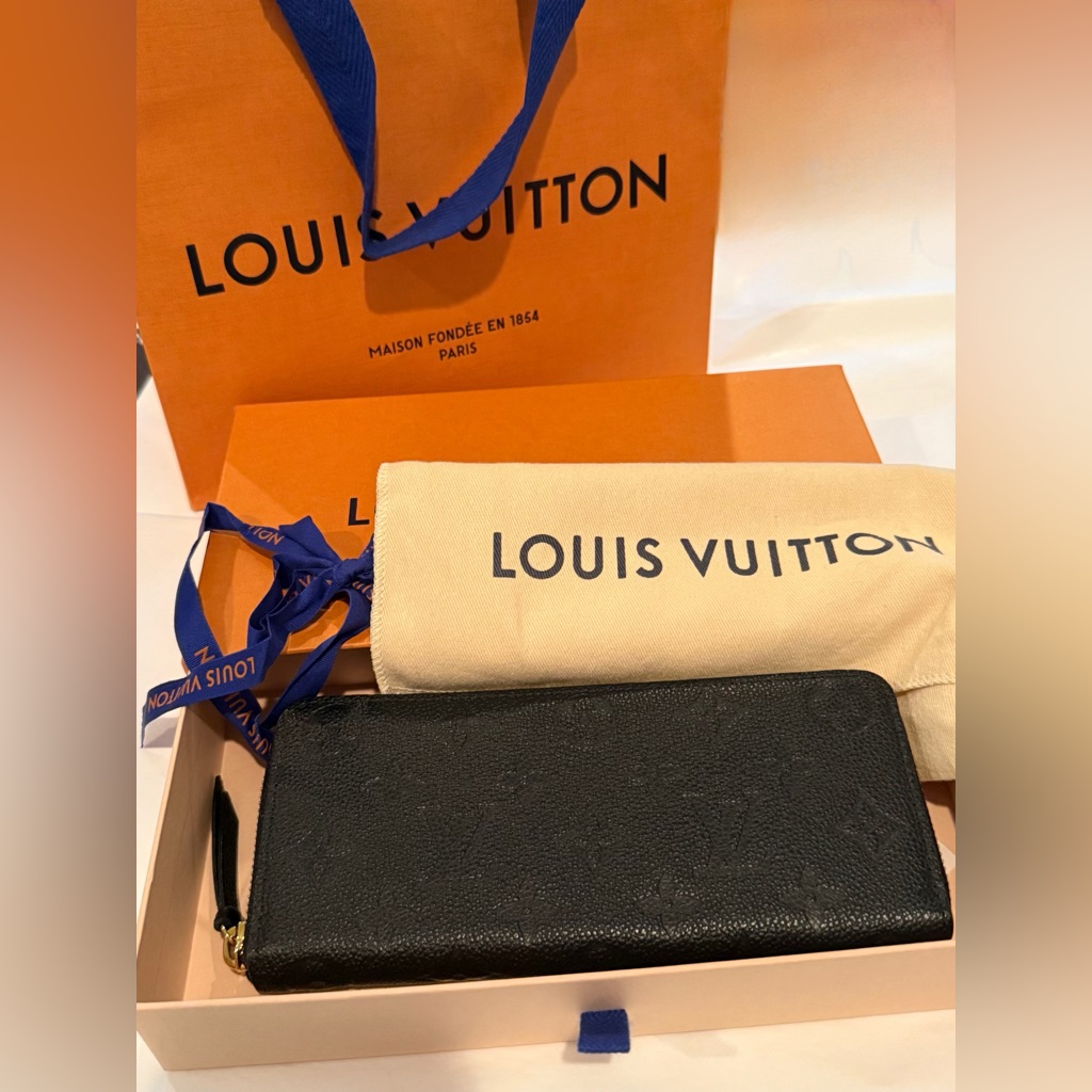 Louis Vuitton Portefeuille Clemence Long Wallet Empreinte Black